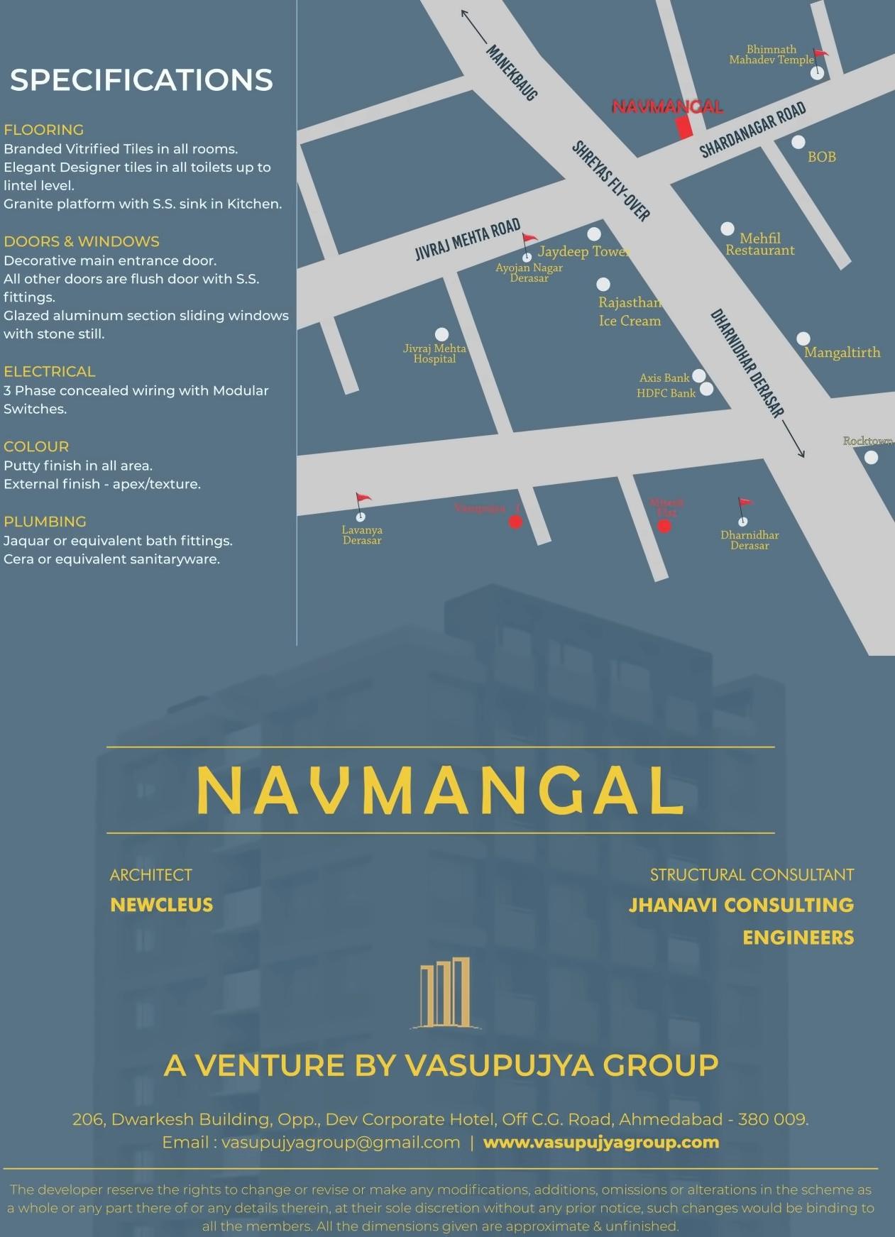  of real estate project Navmangal Flat located at Vasna, Ahmedabad, Gujarat
