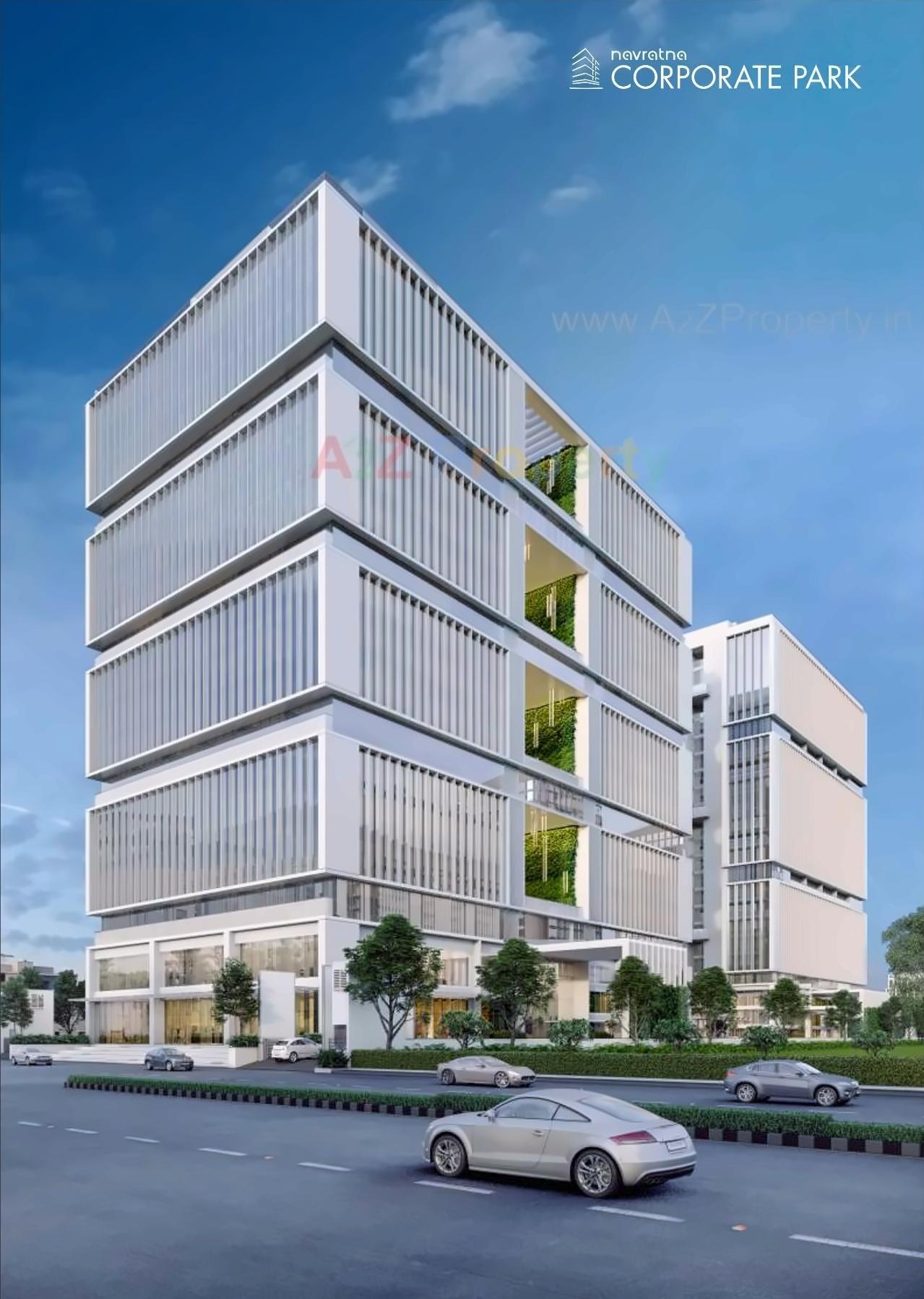 3D Elevation of real estate project Navratna Corporate Park (ncp) located at Ambli, Ahmedabad, Gujarat
