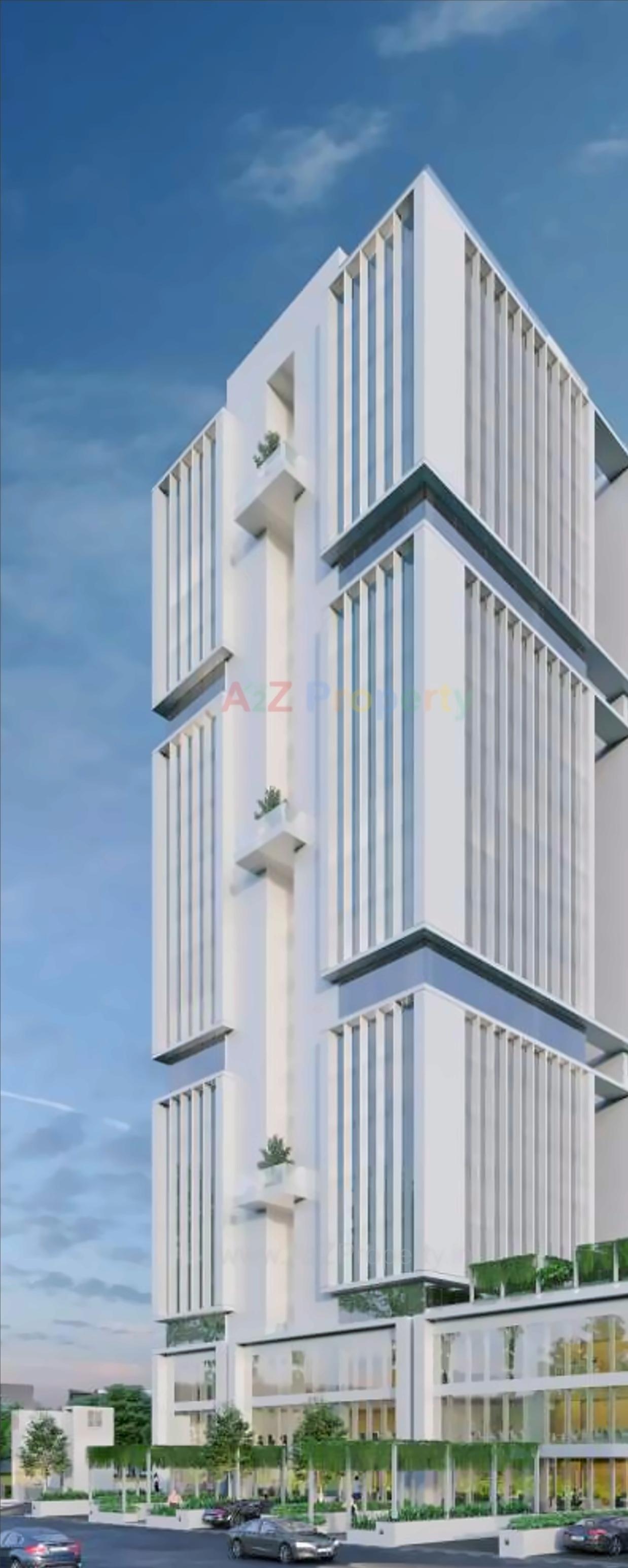 3D Elevation of real estate project Navratna Corporate Park (ncp) located at Ambli, Ahmedabad, Gujarat