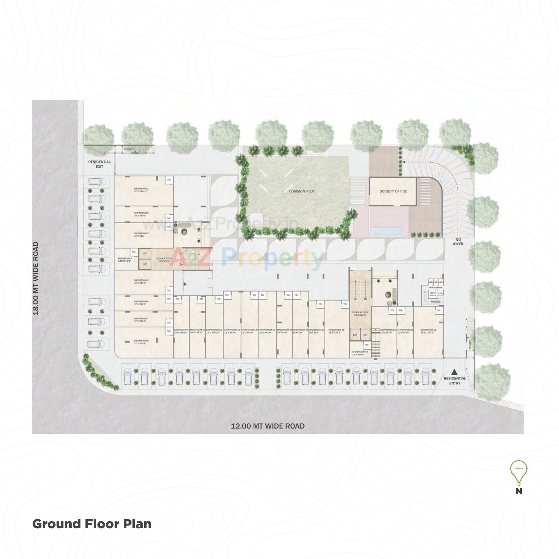 Layout of real estate project Nb Upavan located at Ognaj, Ahmedabad, Gujarat