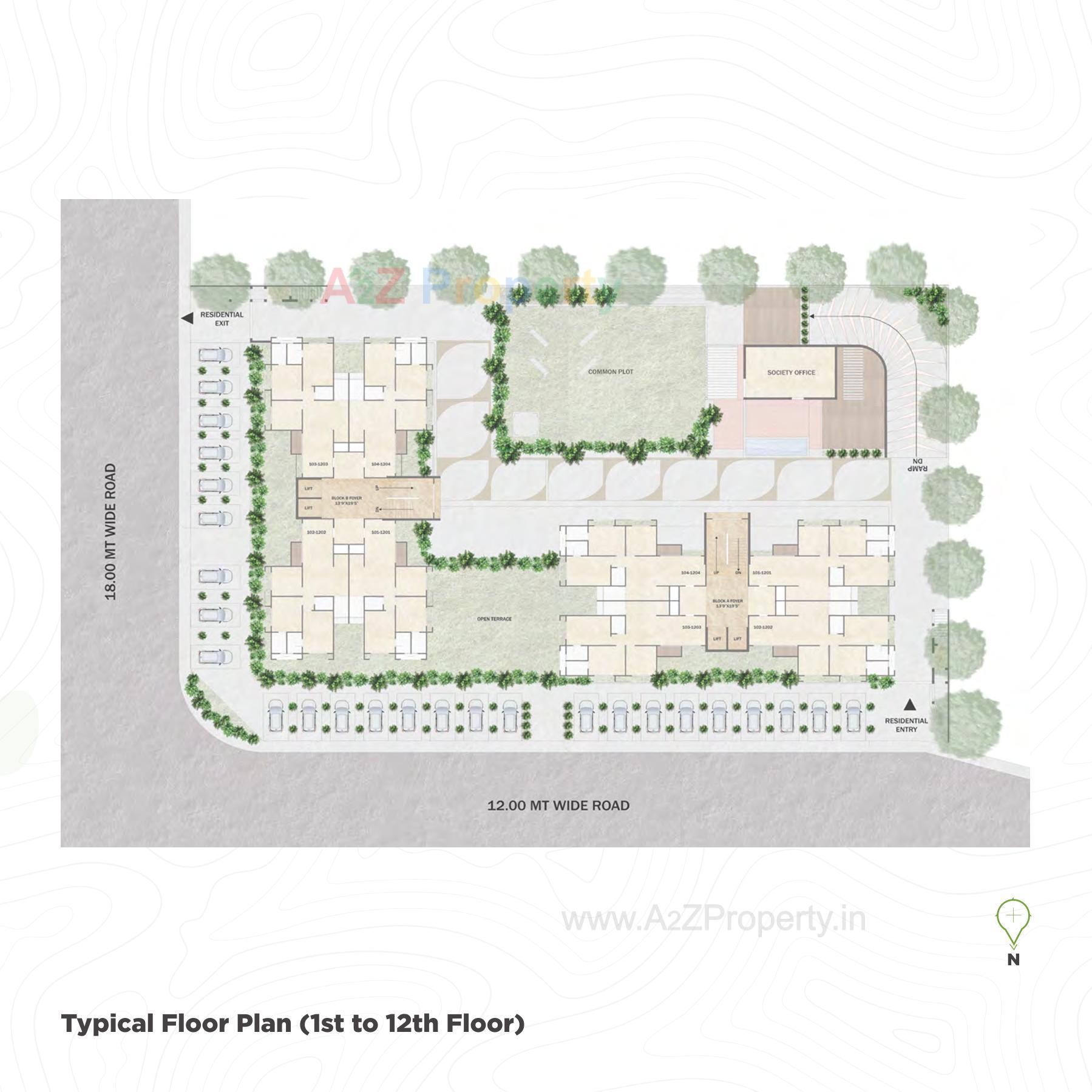 Layout of real estate project Nb Upavan located at Ognaj, Ahmedabad, Gujarat