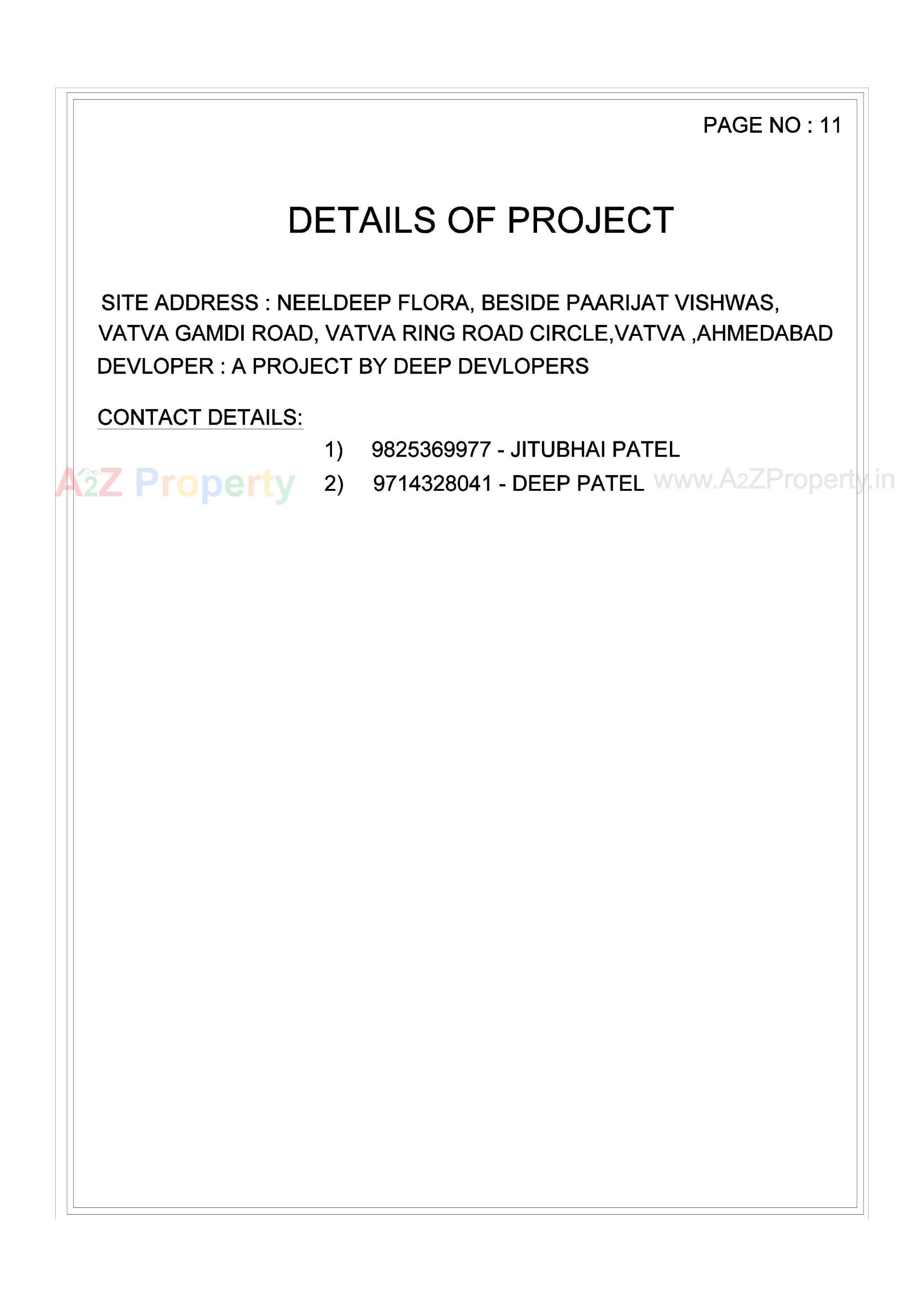  of real estate project Neel Deep Flora located at Vatva, Ahmedabad, Gujarat