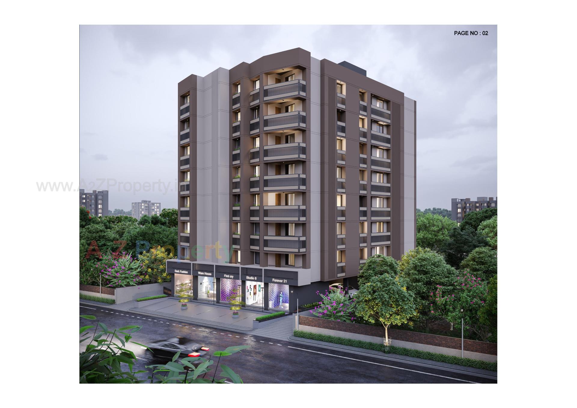 3D Elevation of real estate project Neel Deep Flora located at Vatva, Ahmedabad, Gujarat