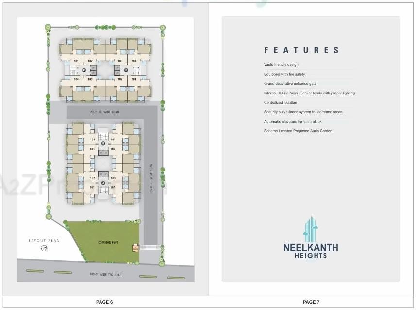 Layout of real estate project Neelkanth Heights located at Zundal, Ahmedabad, Gujarat