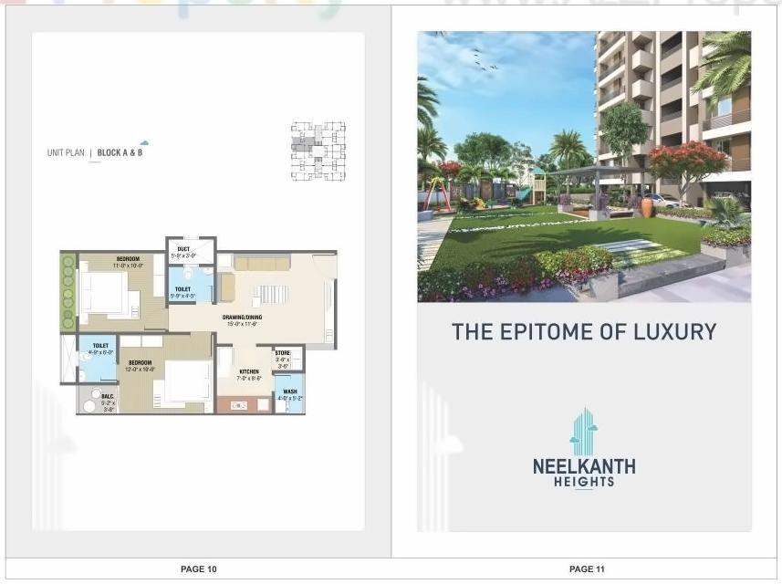 Layout of real estate project Neelkanth Heights located at Zundal, Ahmedabad, Gujarat