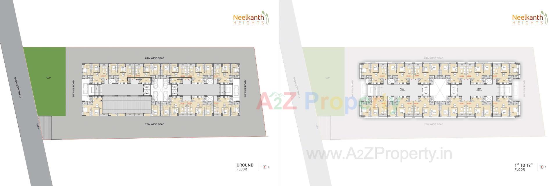 Layout of real estate project Neelkanth Heights located at Sanand, Ahmedabad, Gujarat
