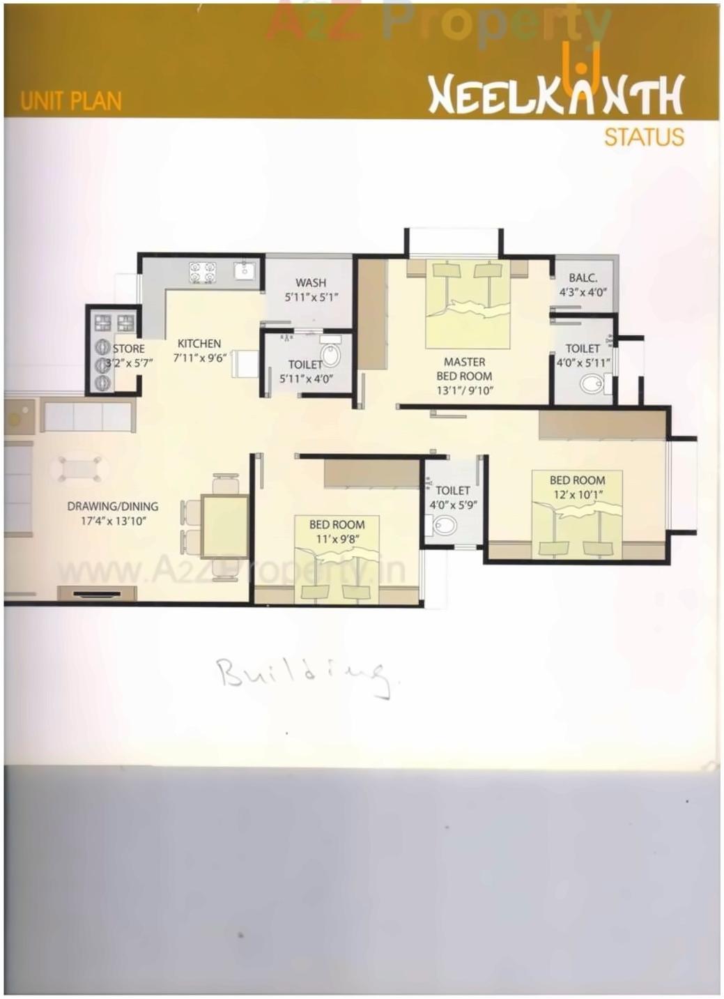 Layout of real estate project Neelkanth Status located at Sardarnagar, Ahmedabad, Gujarat