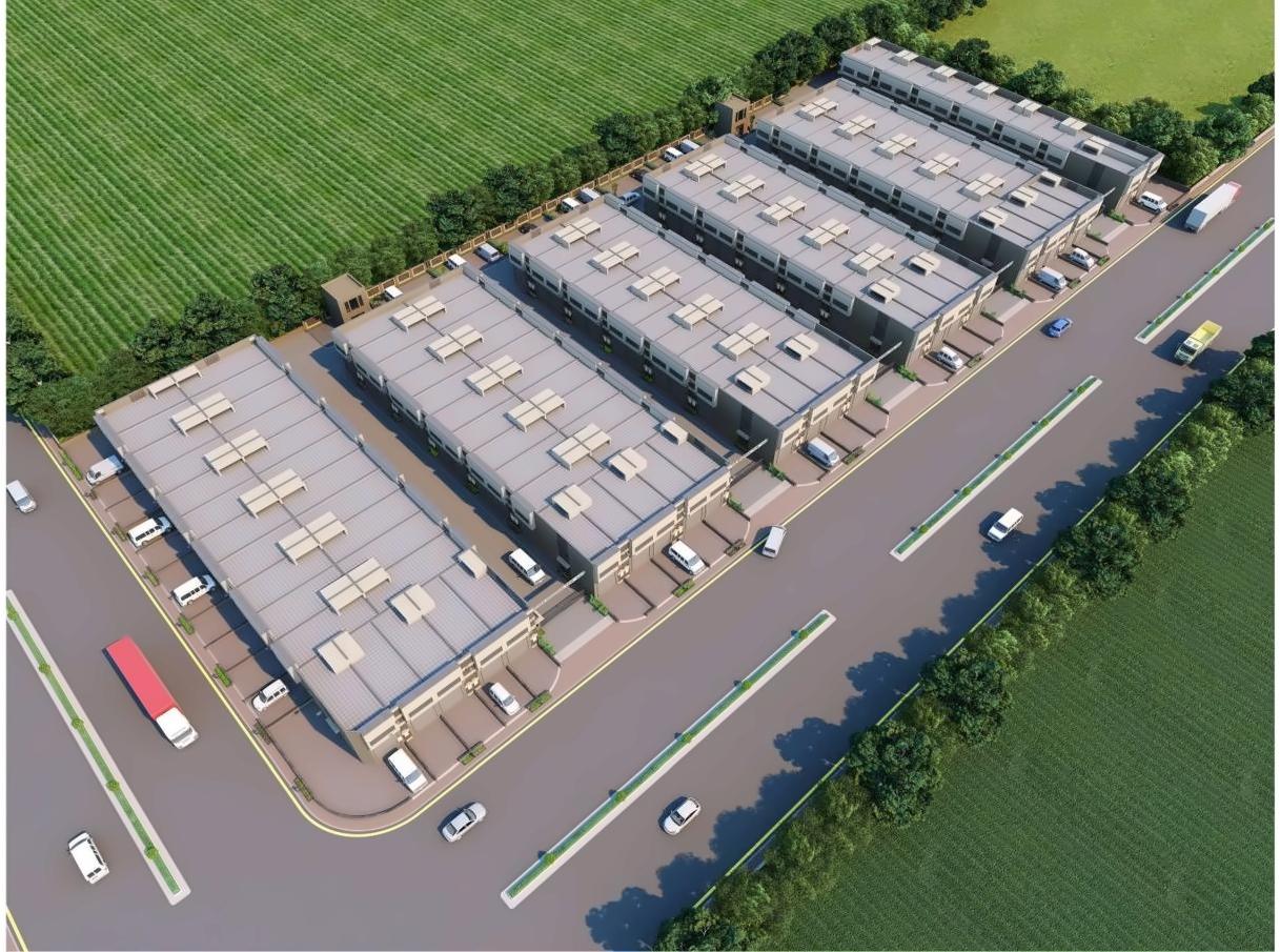 Layout of real estate project Neptune Industrial Park located at Odhav, Ahmedabad, Gujarat