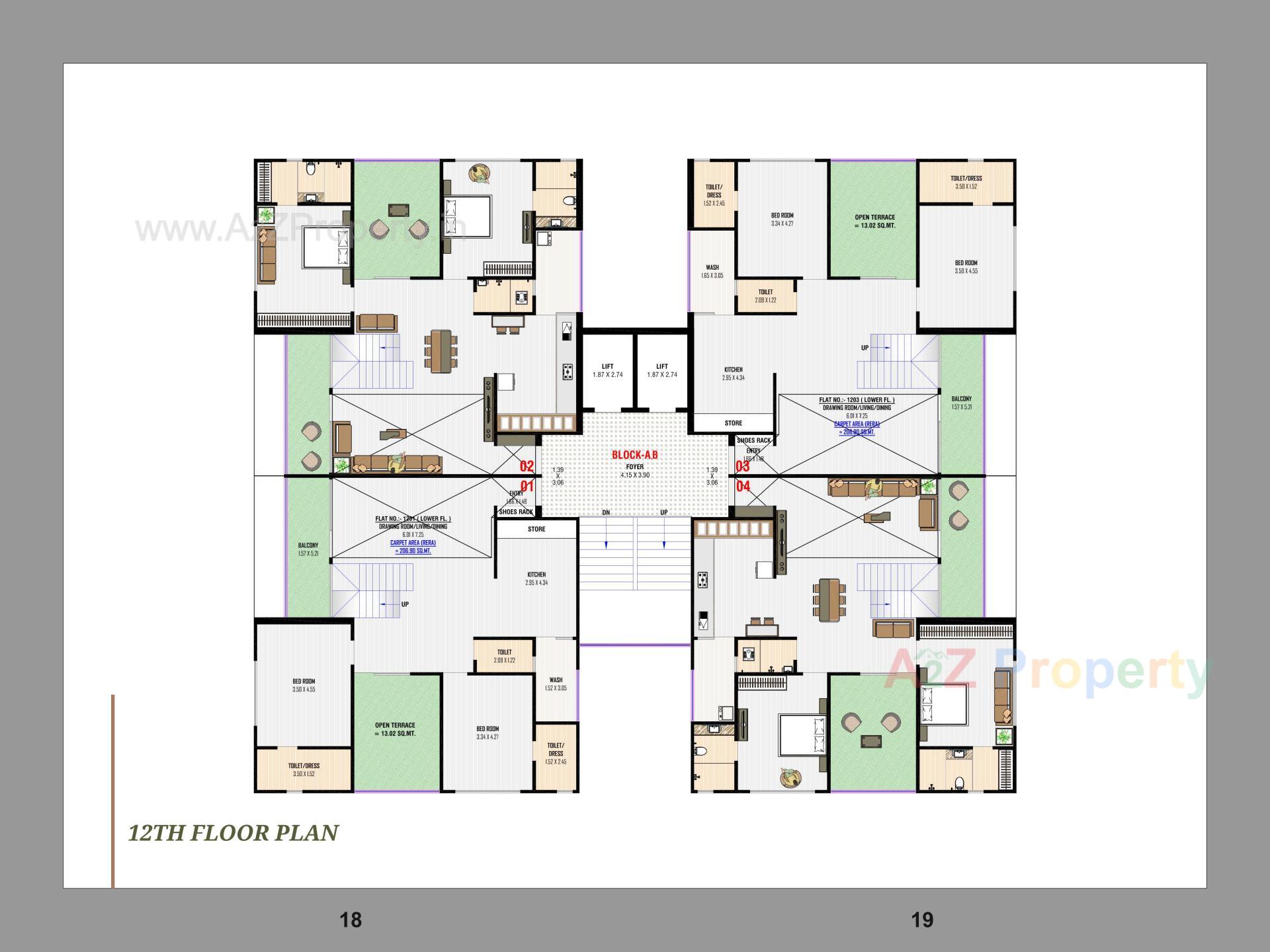 Layout of real estate project Nest Elina located at Nikol, Ahmedabad, Gujarat