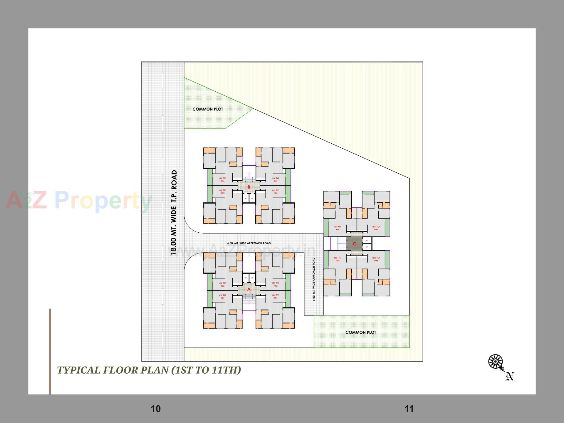 Layout of real estate project Nest Elina located at Nikol, Ahmedabad, Gujarat