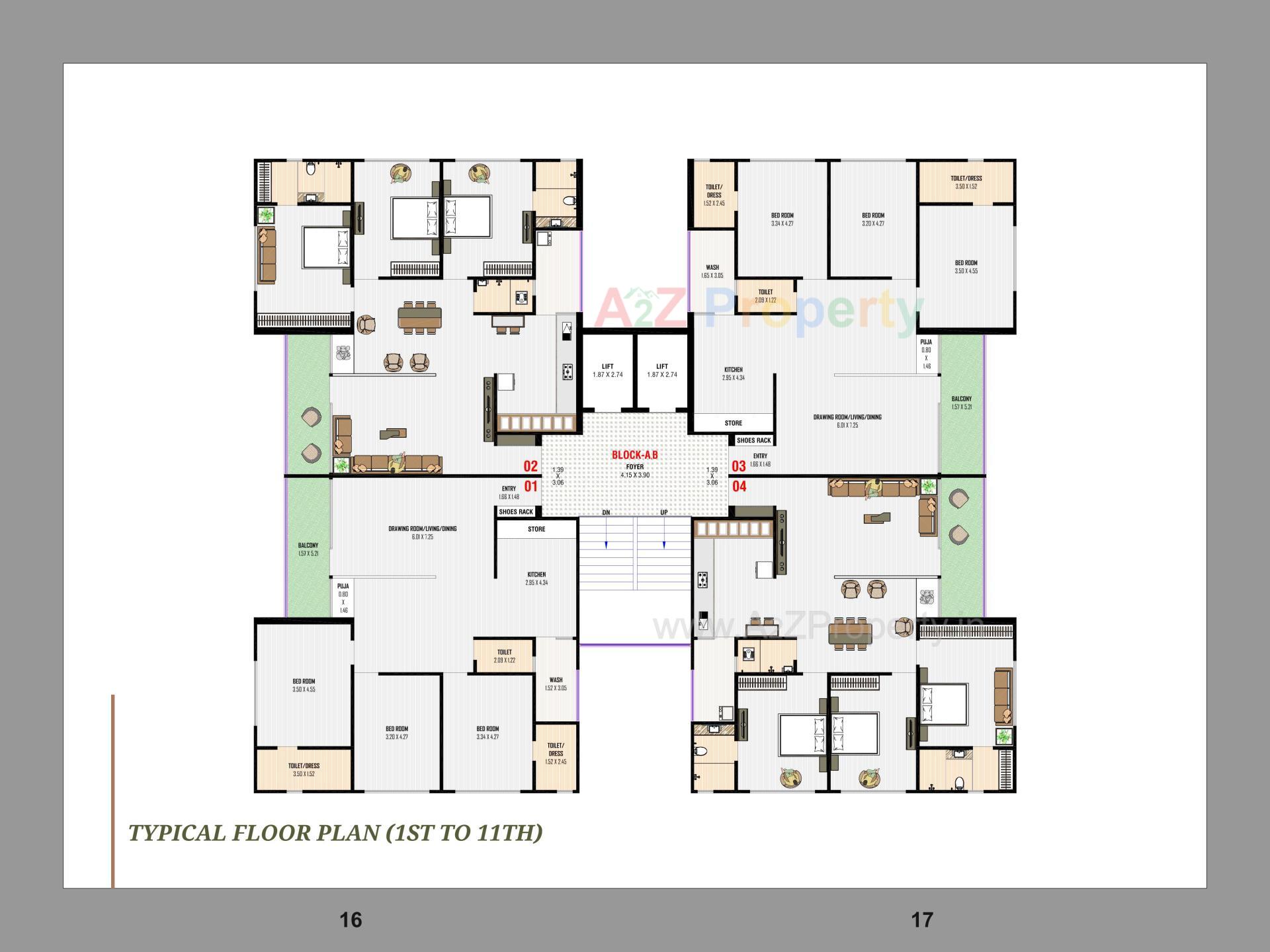 Layout of real estate project Nest Elina located at Nikol, Ahmedabad, Gujarat