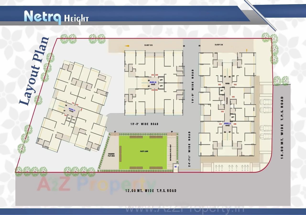 Layout of real estate project Netra Heights located at Nikol, Ahmedabad, Gujarat