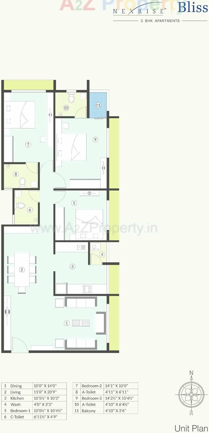 Layout of real estate project Nexrise Bliss located at City, Ahmedabad, Gujarat