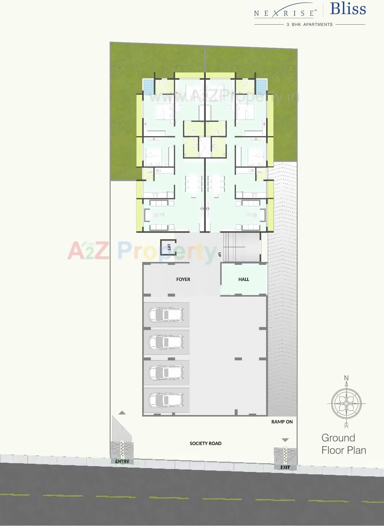 Layout of real estate project Nexrise Bliss located at City, Ahmedabad, Gujarat