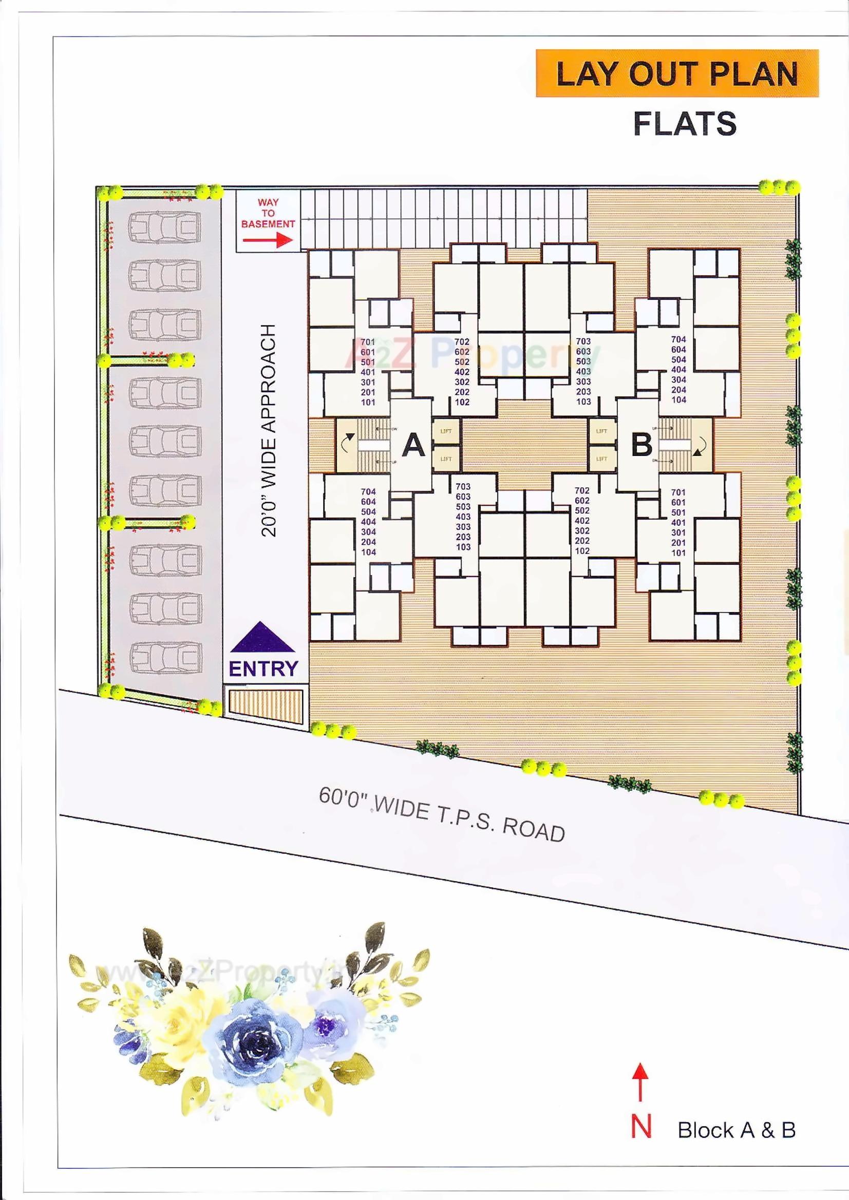 Layout of real estate project Nilkanth Avenue located at Ahmedabad, Ahmedabad, Gujarat