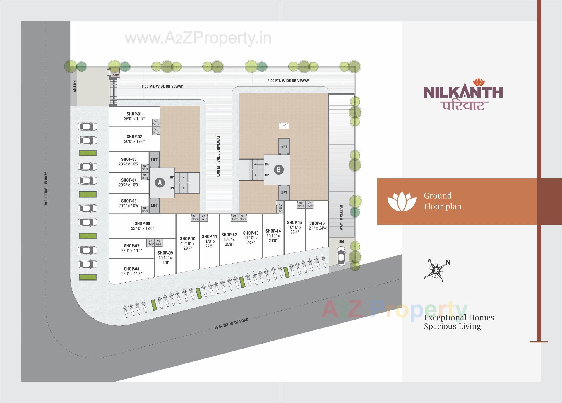 Layout of real estate project Nilkanth Parivar located at Vastral, Ahmedabad, Gujarat