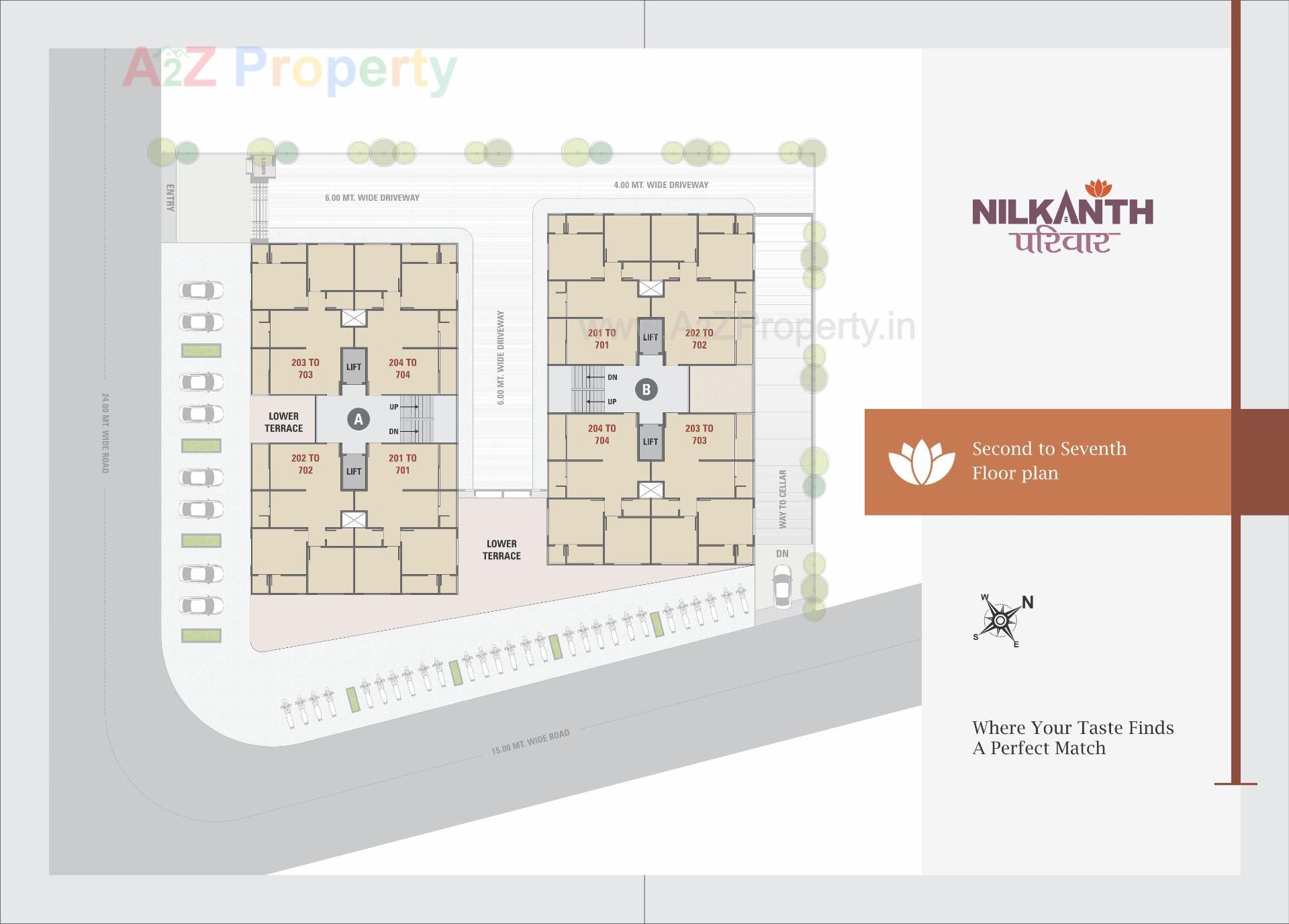 Layout of real estate project Nilkanth Parivar located at Vastral, Ahmedabad, Gujarat