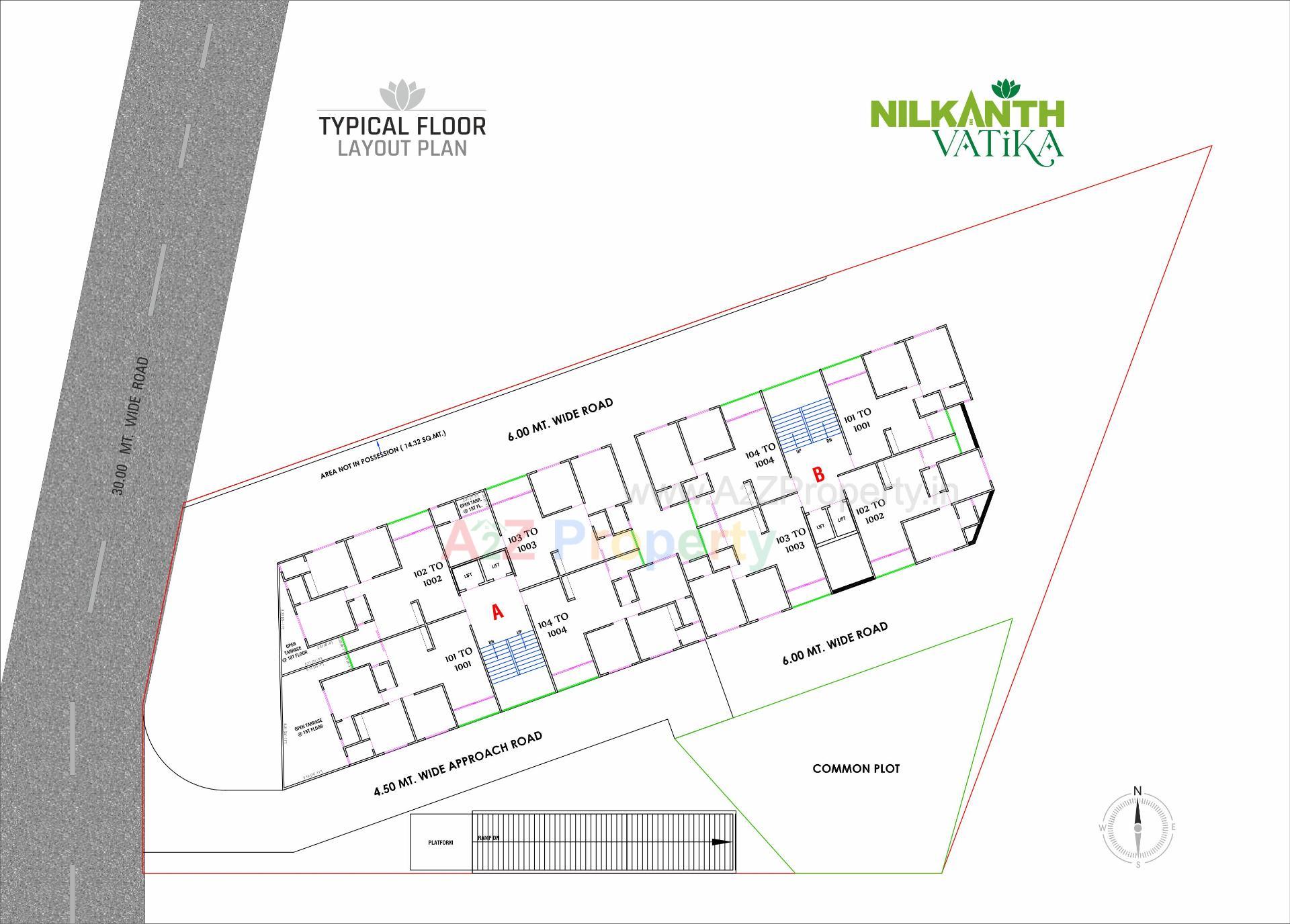 Layout of real estate project Nilkanth Vatika located at Vastral, Ahmedabad, Gujarat