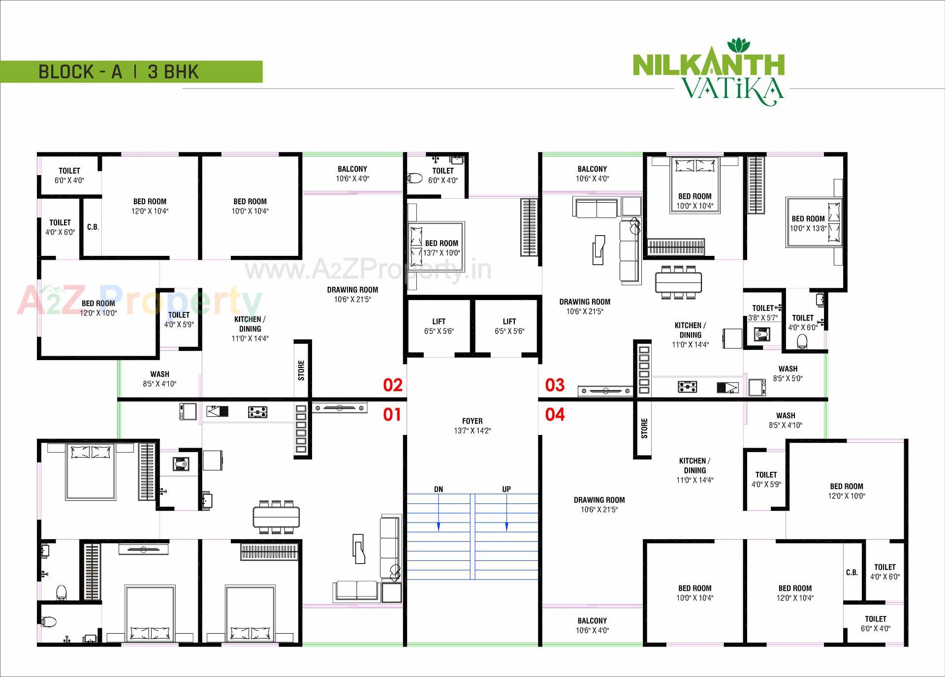 Layout of real estate project Nilkanth Vatika located at Vastral, Ahmedabad, Gujarat
