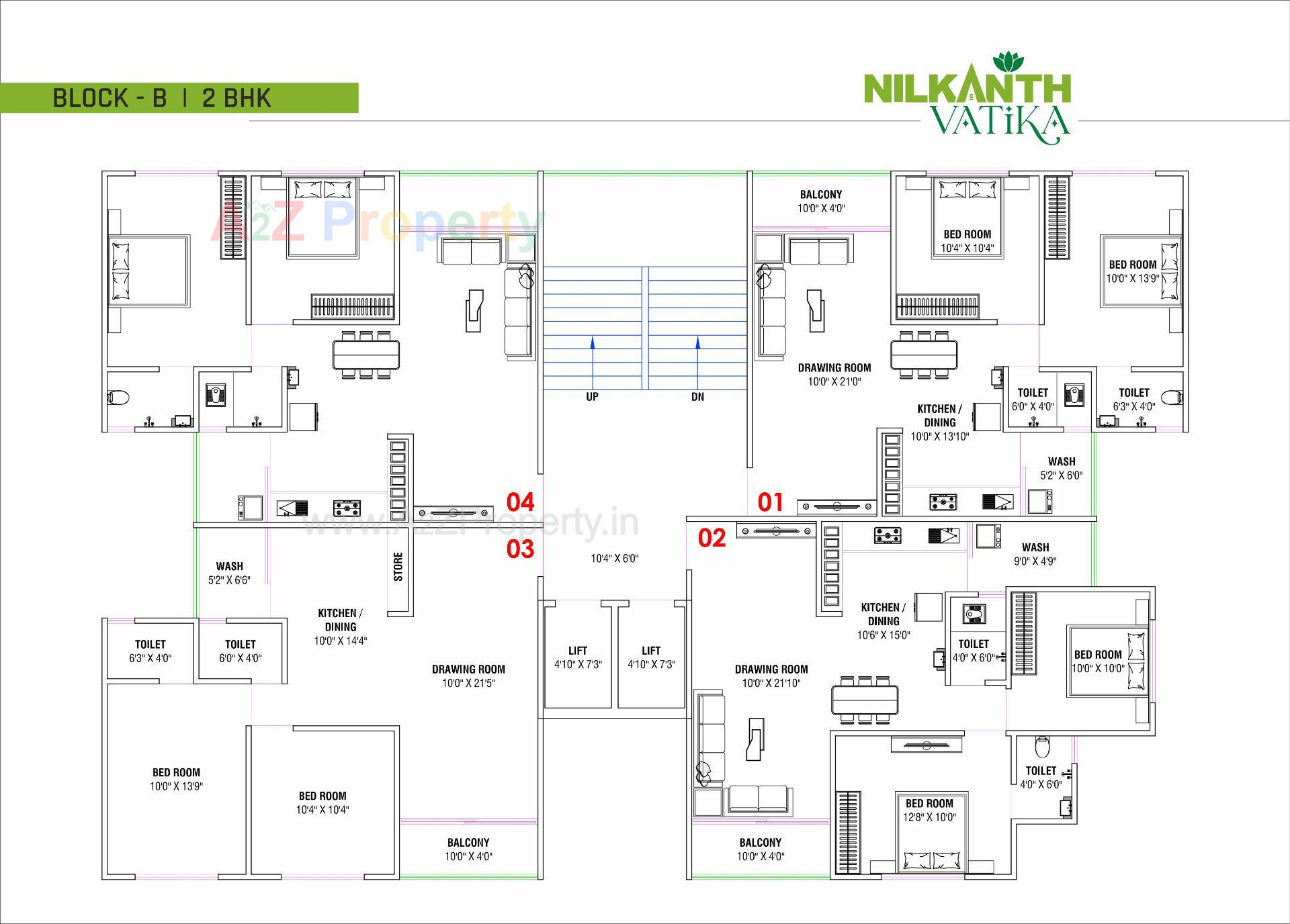 Layout of real estate project Nilkanth Vatika located at Vastral, Ahmedabad, Gujarat