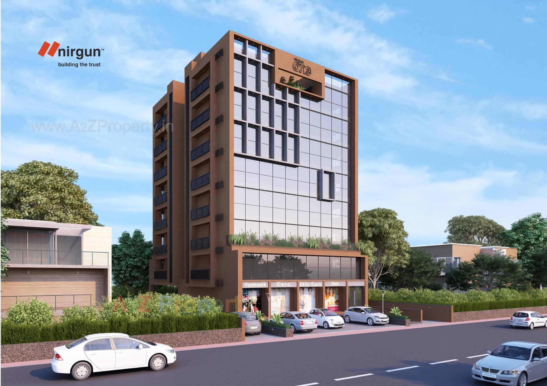 3D Elevation of real estate project Nirgun One located at Makarba, Ahmedabad, Gujarat