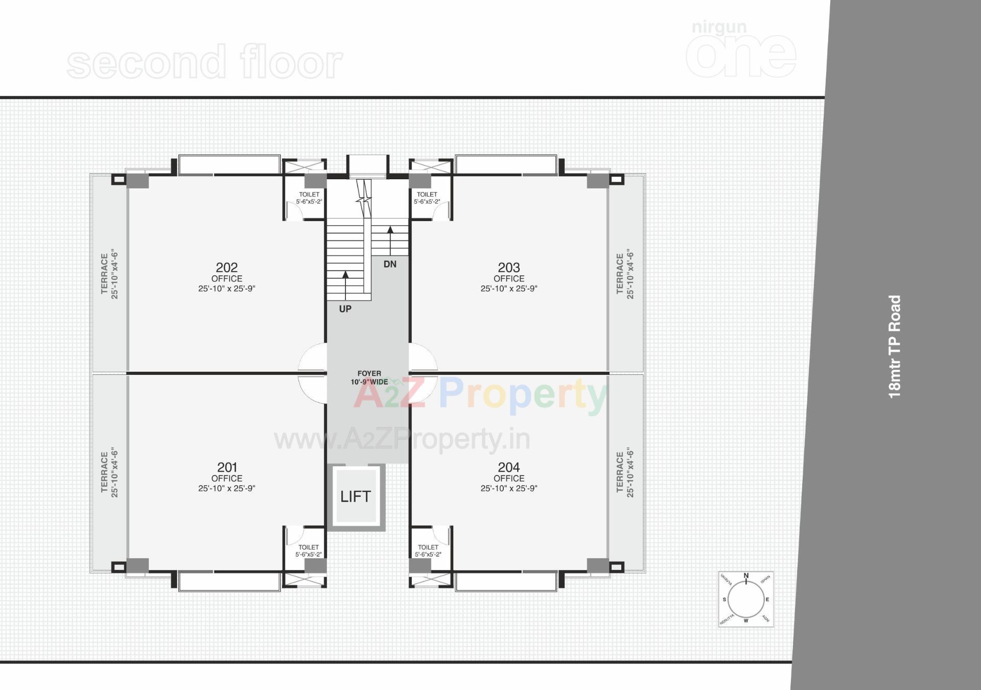 Layout of real estate project Nirgun One located at Makarba, Ahmedabad, Gujarat