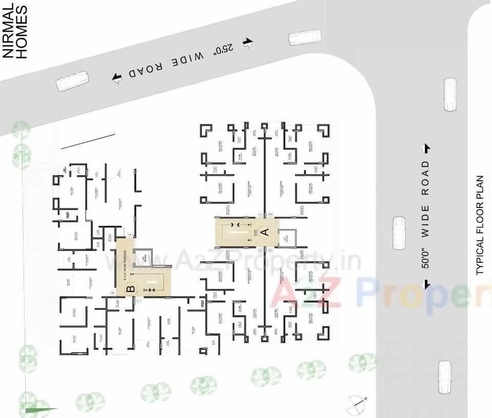 Layout of real estate project Nirmal Homes located at Motera, Ahmedabad, Gujarat
