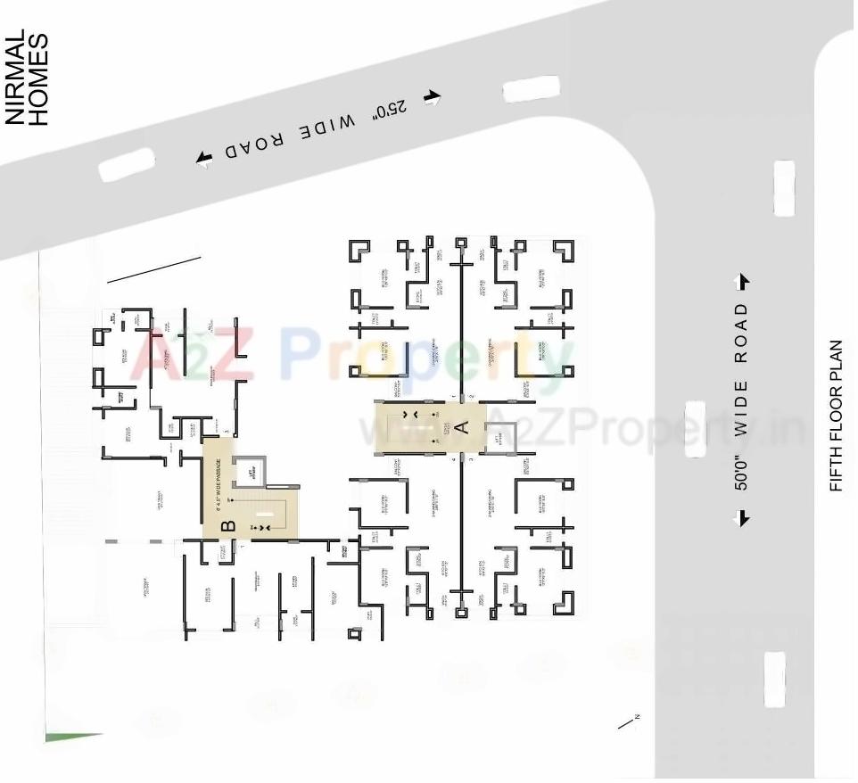 Layout of real estate project Nirmal Homes located at Motera, Ahmedabad, Gujarat