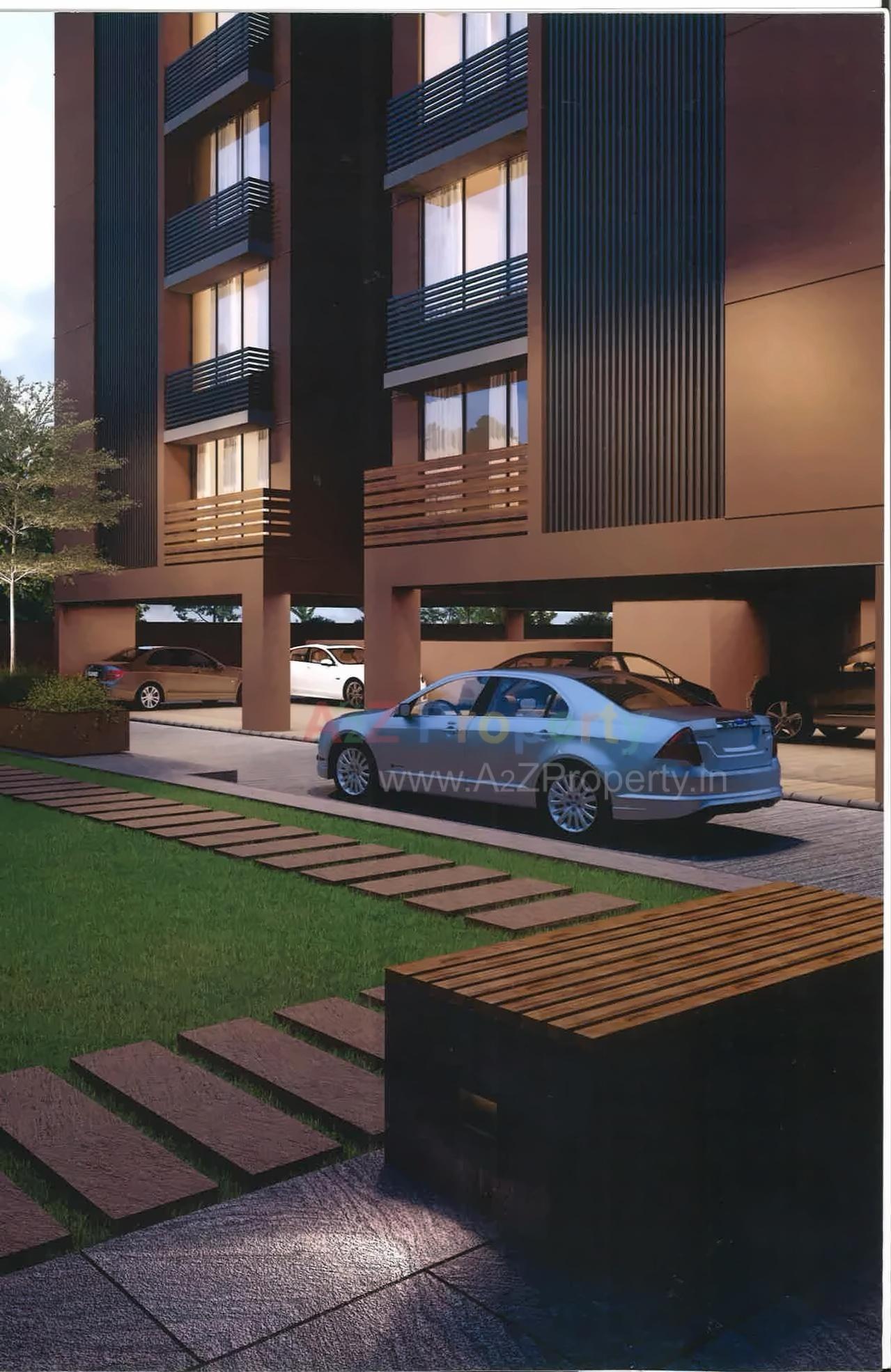 3D Elevation of real estate project Nirman Heights located at Chandlodiya, Ahmedabad, Gujarat