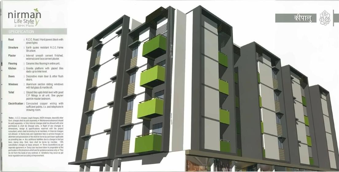 3D Elevation of real estate project Nirman Life Style located at Chenpur, Ahmedabad, Gujarat