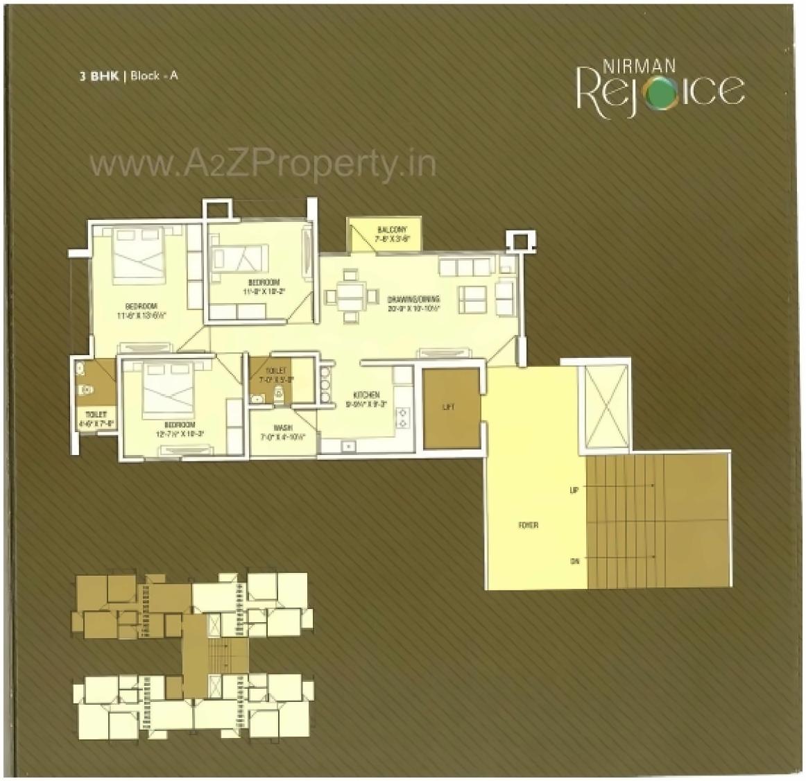 Layout of real estate project Nirman Rejoice located at Jagatpur, Ahmedabad, Gujarat