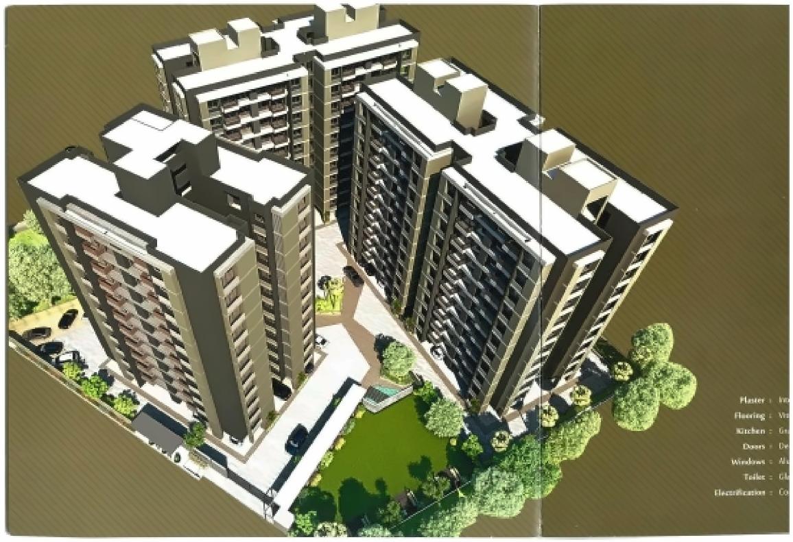 3D Elevation of real estate project Nirman Rejoice located at Jagatpur, Ahmedabad, Gujarat