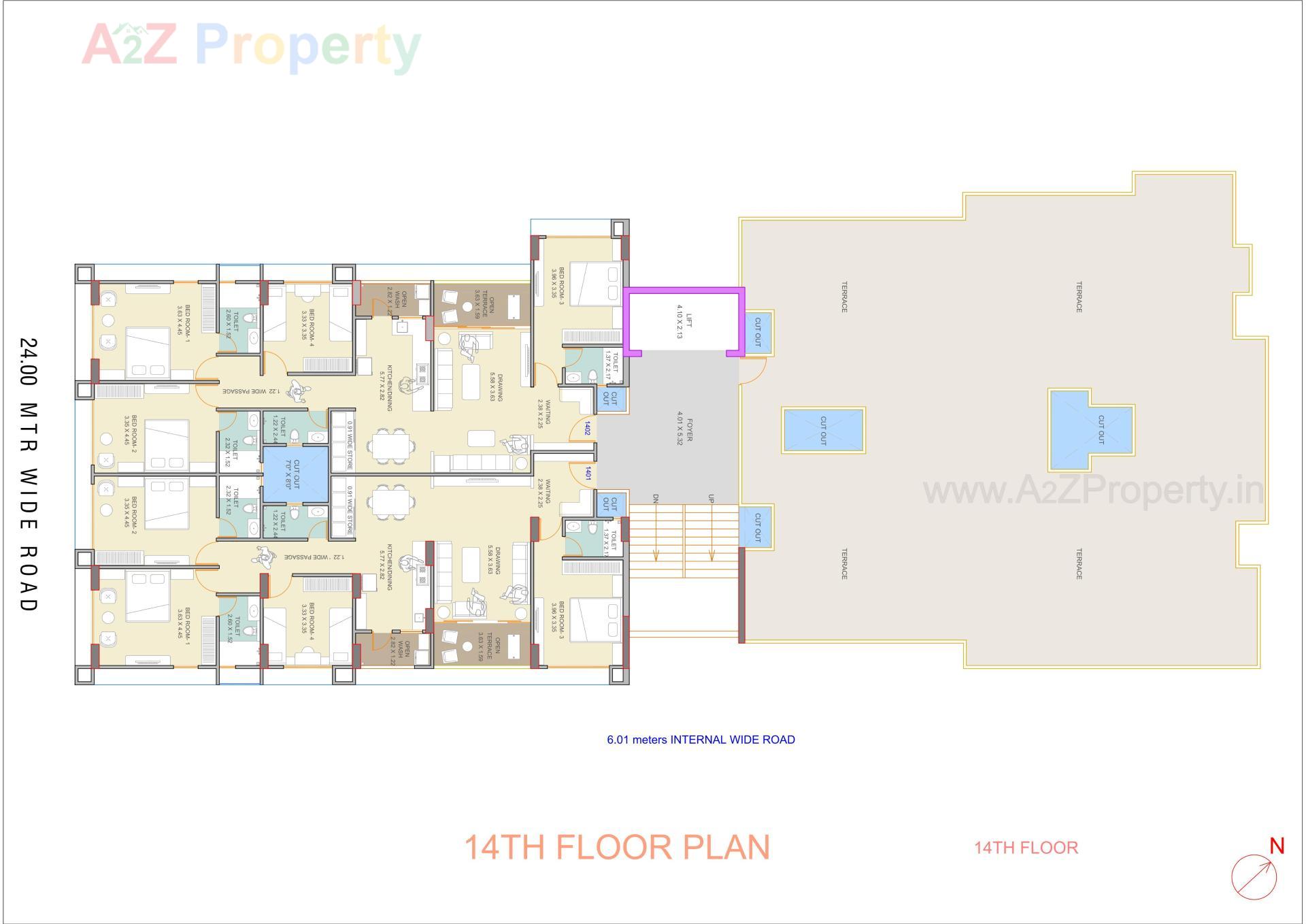 Layout of real estate project Nirvana Arise located at Memnagar, Ahmedabad, Gujarat