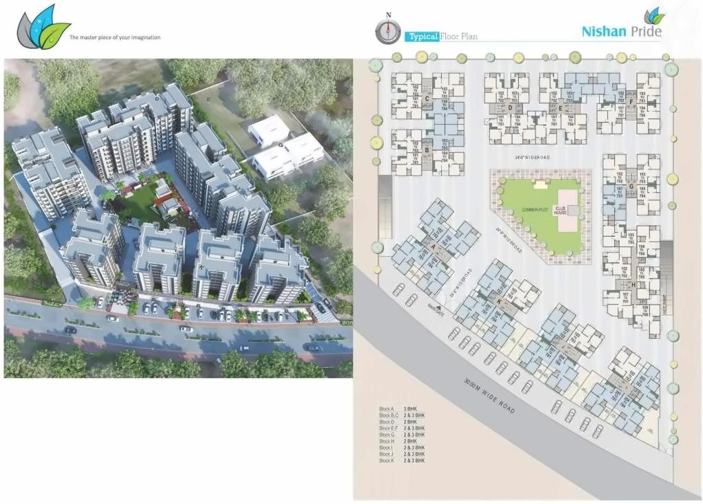 Layout of real estate project Nishan Pride located at Ranip, Ahmedabad, Gujarat