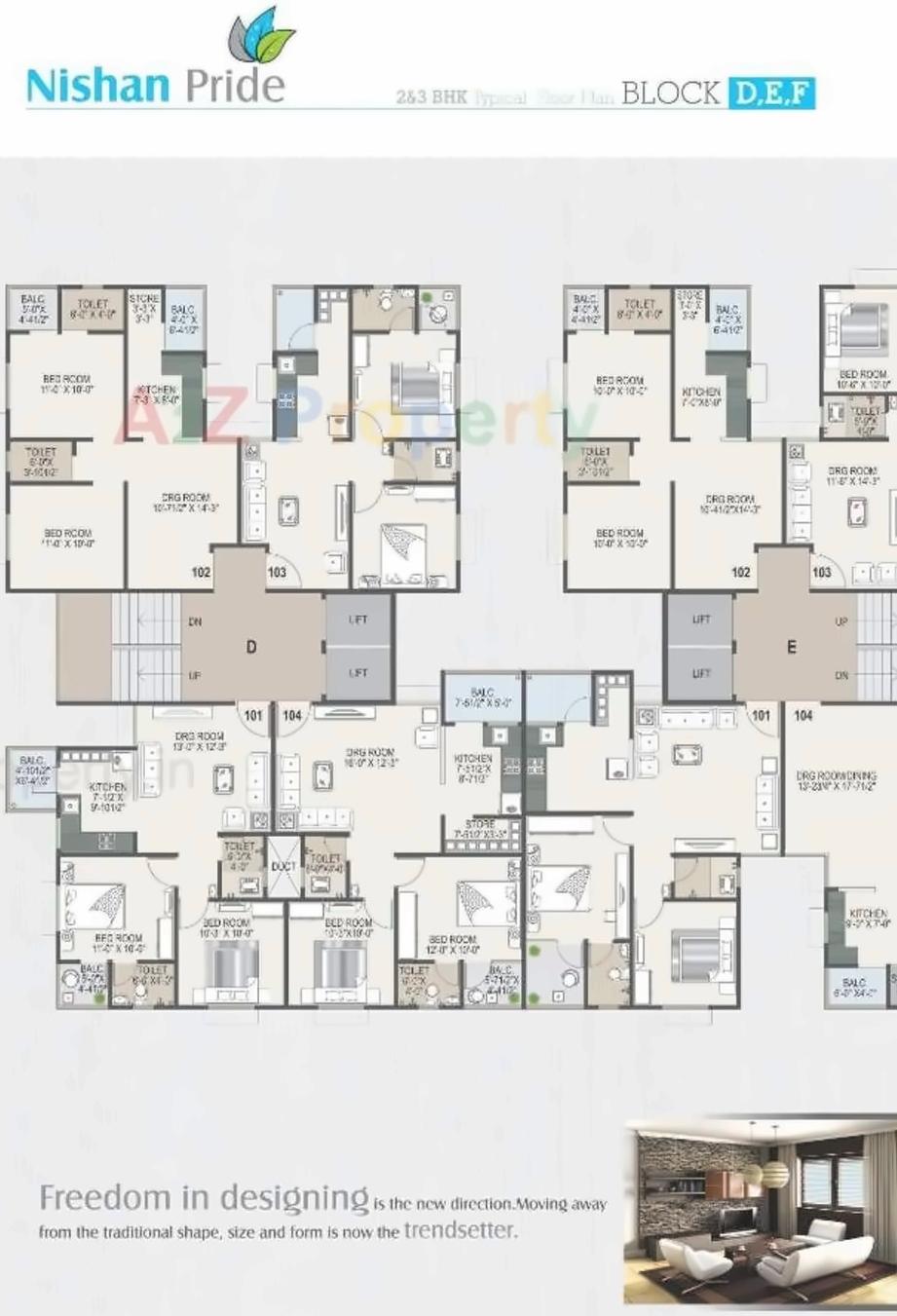 Layout of real estate project Nishan Pride located at Ranip, Ahmedabad, Gujarat