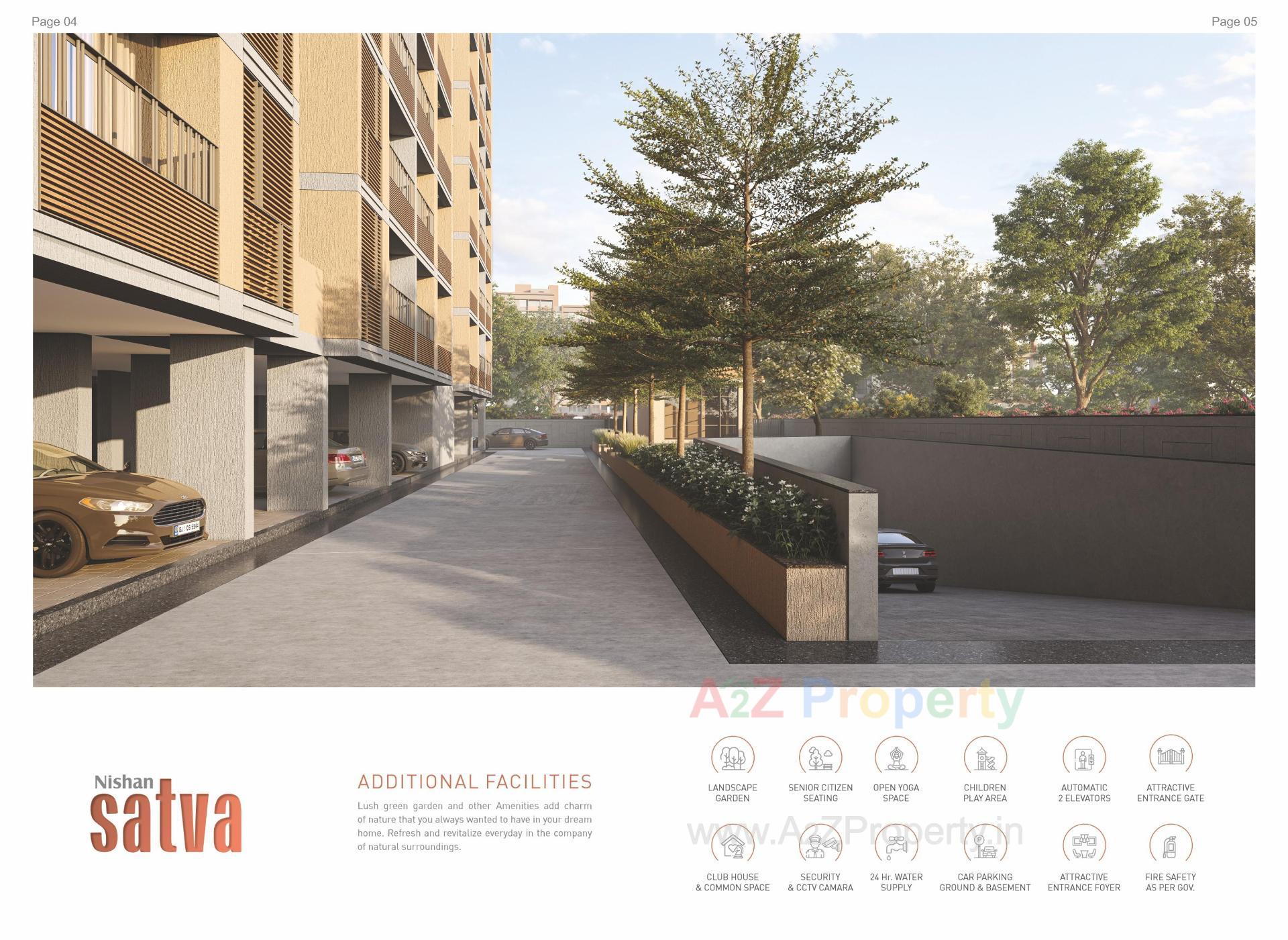 3D Elevation of real estate project Nishan Satva located at Ranip, Ahmedabad, Gujarat