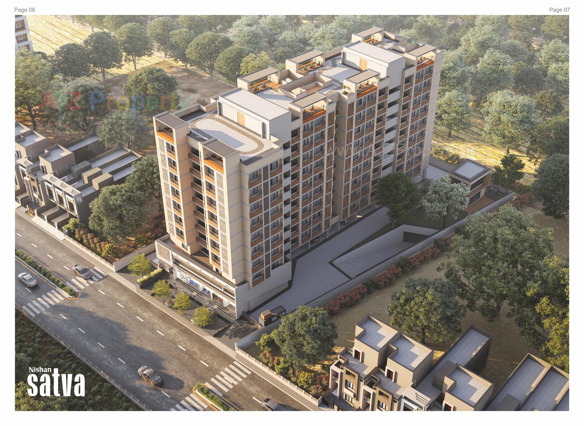 3D Elevation of real estate project Nishan Satva located at Ranip, Ahmedabad, Gujarat