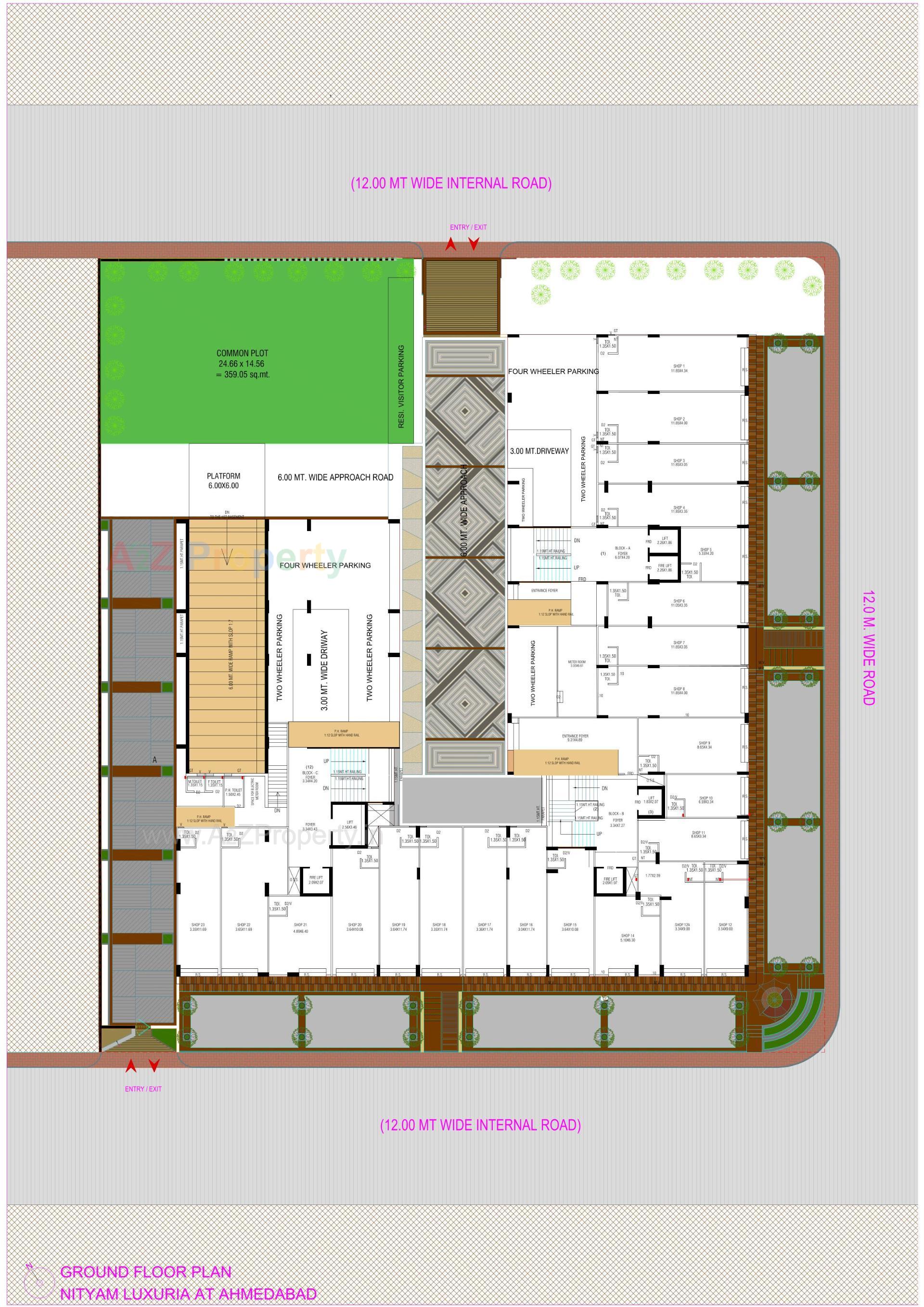 Layout of real estate project Nityam Luxuria located at Ghatlodia, Ahmedabad, Gujarat