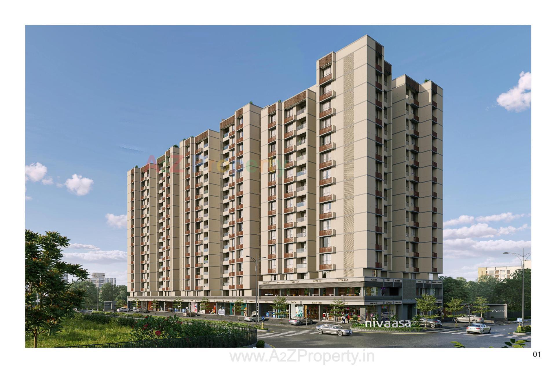 3D Elevation of real estate project Nivaasa located at Shela, Ahmedabad, Gujarat
