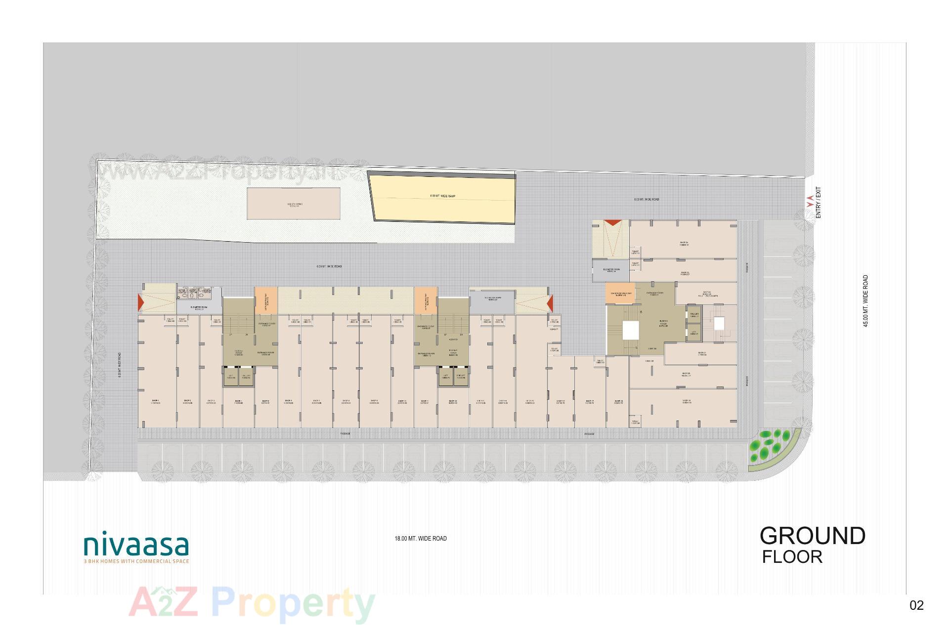 Layout of real estate project Nivaasa located at Shela, Ahmedabad, Gujarat