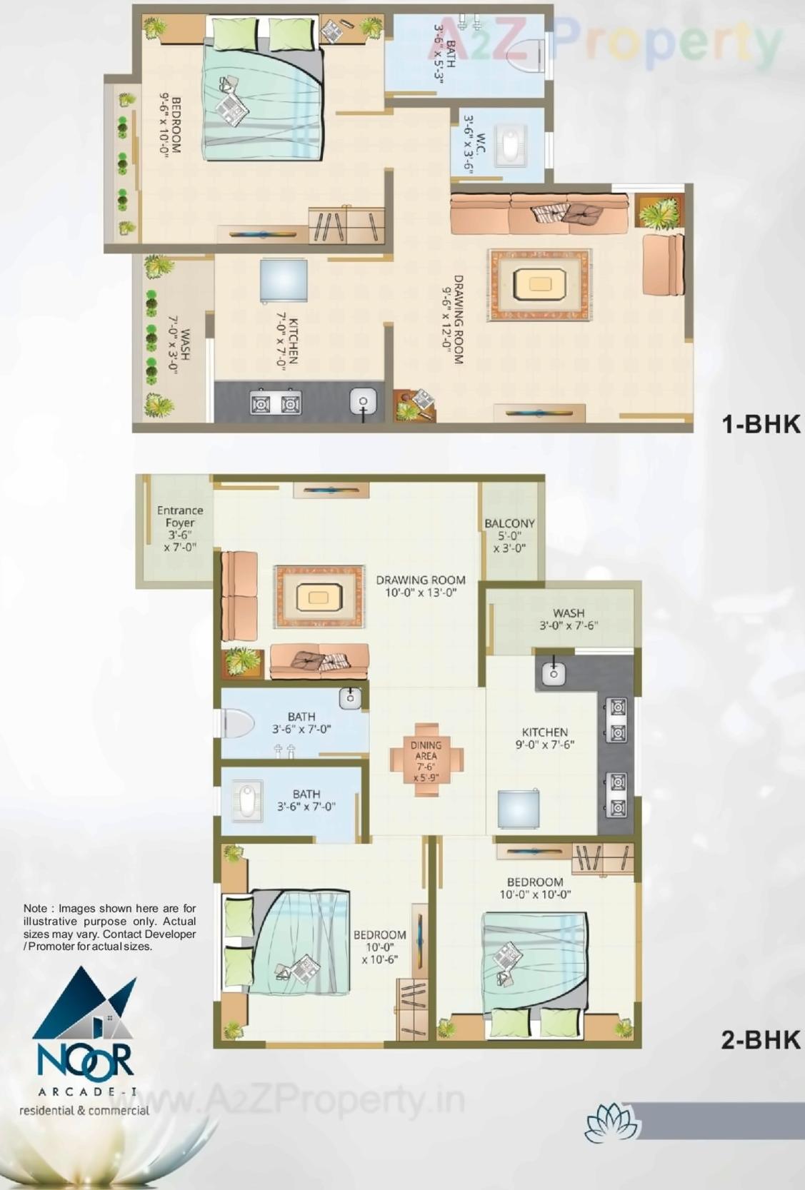 Layout of real estate project Noor Arcade located at Ahmedabad, Ahmedabad, Gujarat