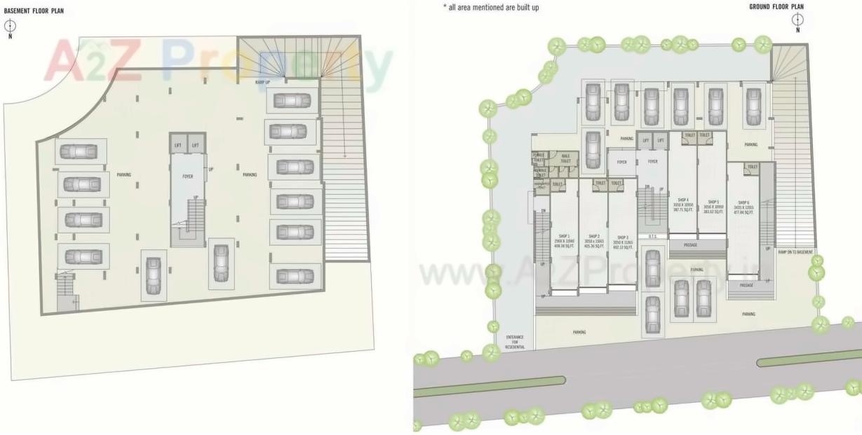 Layout of real estate project North One located at Vadaj, Ahmedabad, Gujarat