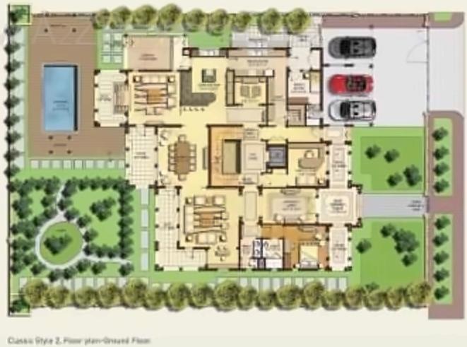 Layout of real estate project North Park () located at Khoraj, Ahmedabad, Gujarat