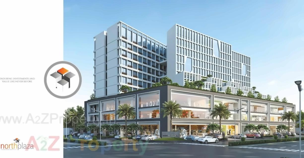 3D Elevation of real estate project North Plaza located at Motera, Ahmedabad, Gujarat