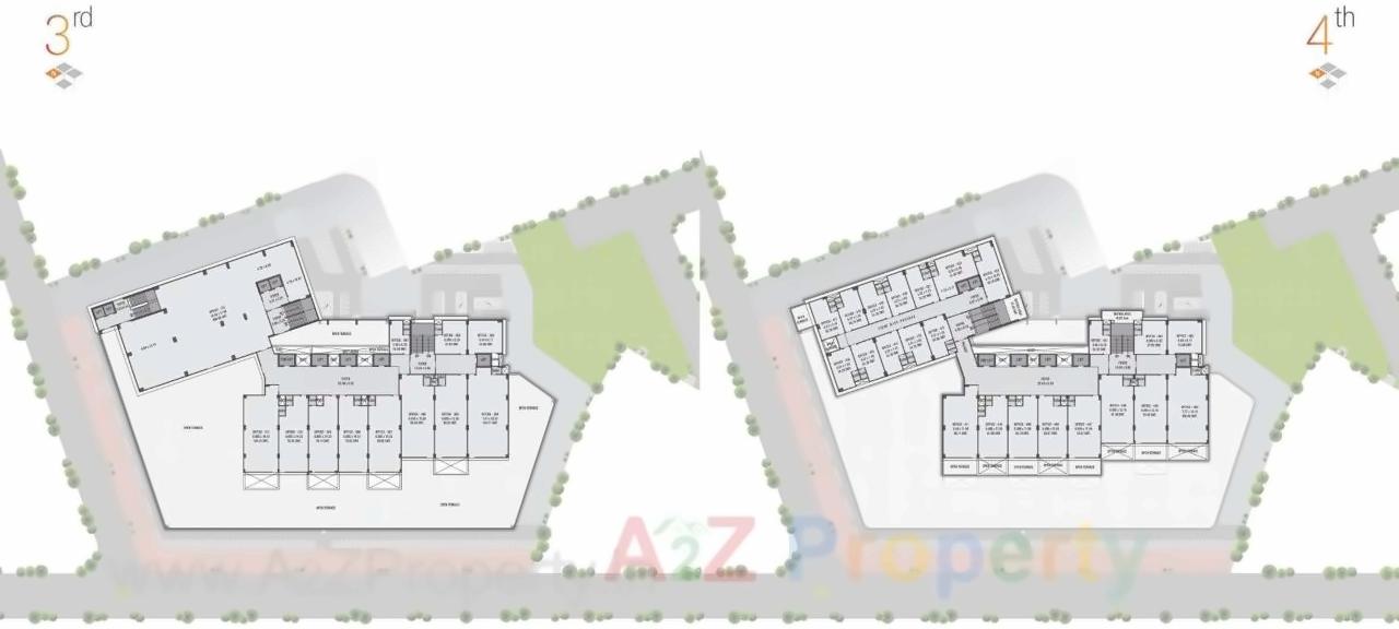 Layout of real estate project North Plaza located at Motera, Ahmedabad, Gujarat