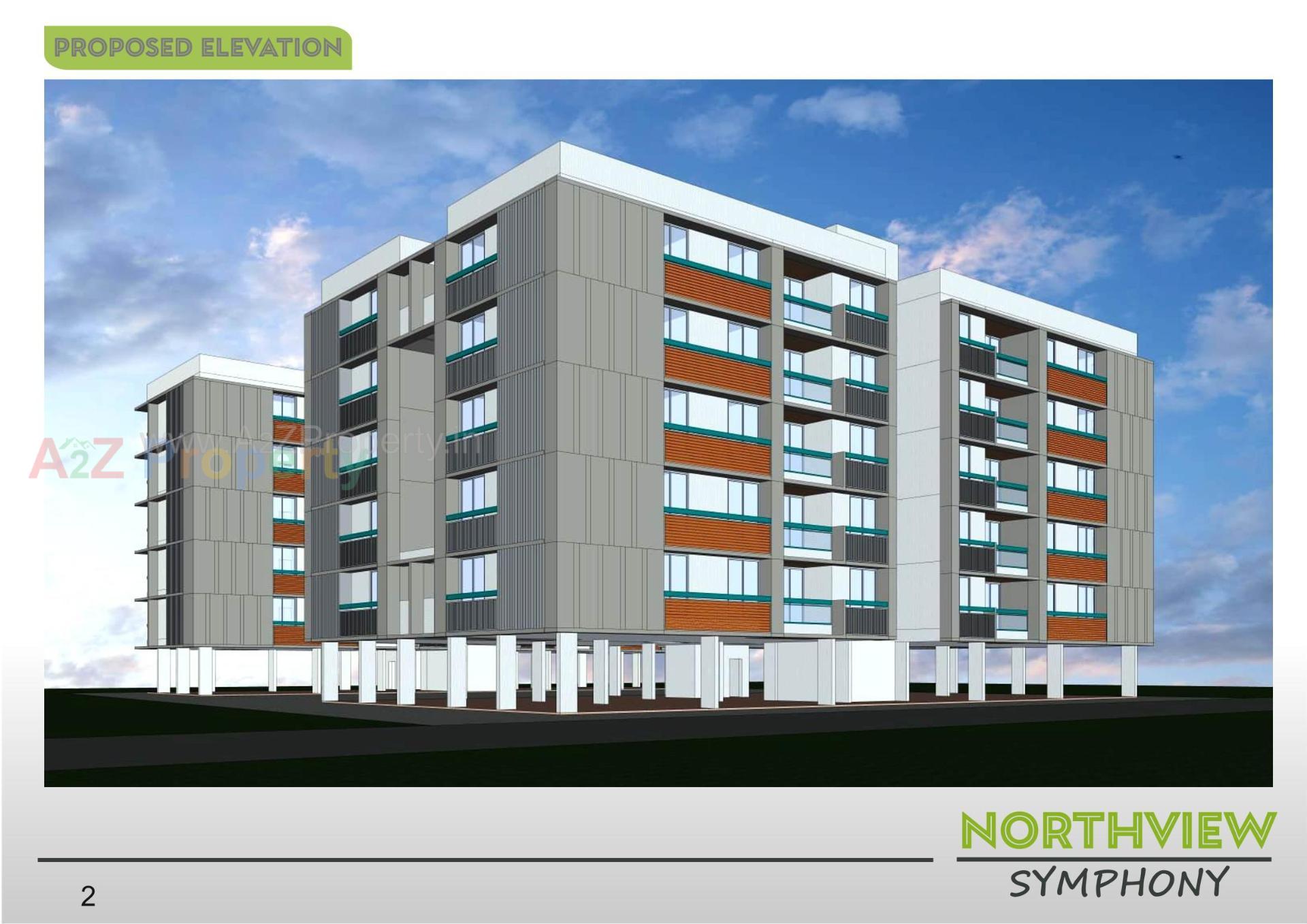 3D Elevation of real estate project North View Symphony located at Bopal, Ahmedabad, Gujarat
