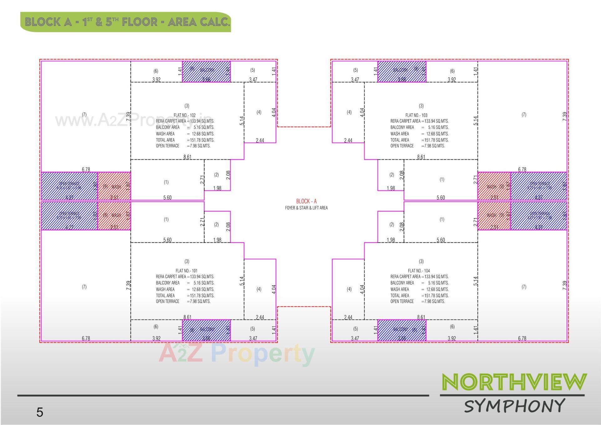 Layout of real estate project North View Symphony located at Bopal, Ahmedabad, Gujarat