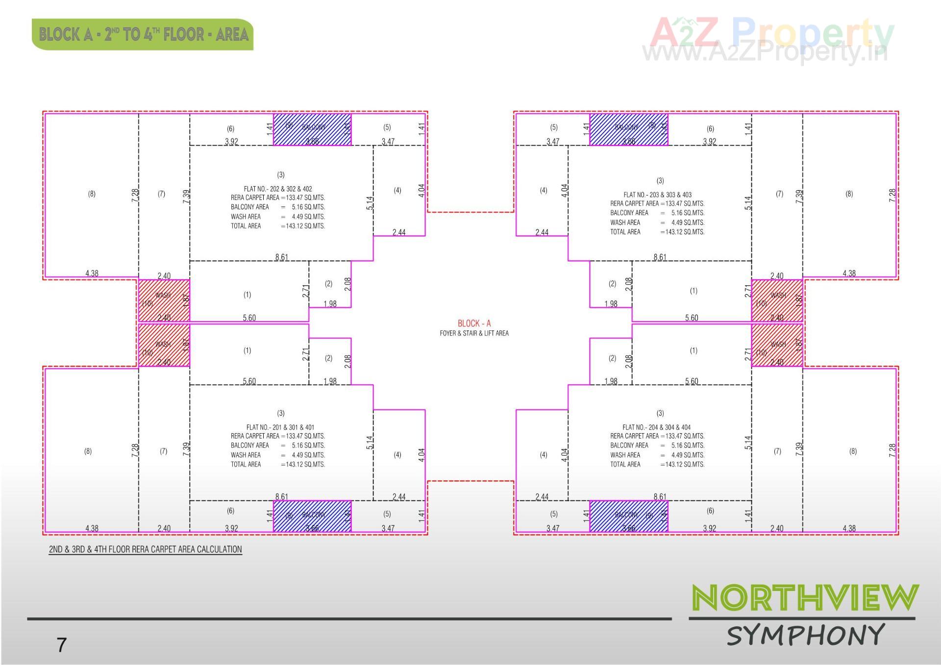 Layout of real estate project North View Symphony located at Bopal, Ahmedabad, Gujarat