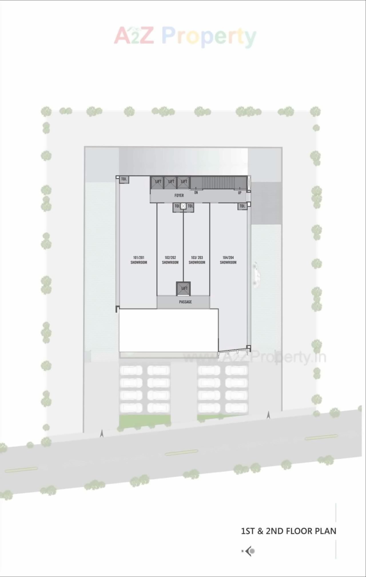 Layout of real estate project Ocean Blue located at Chadavad, Ahmedabad, Gujarat