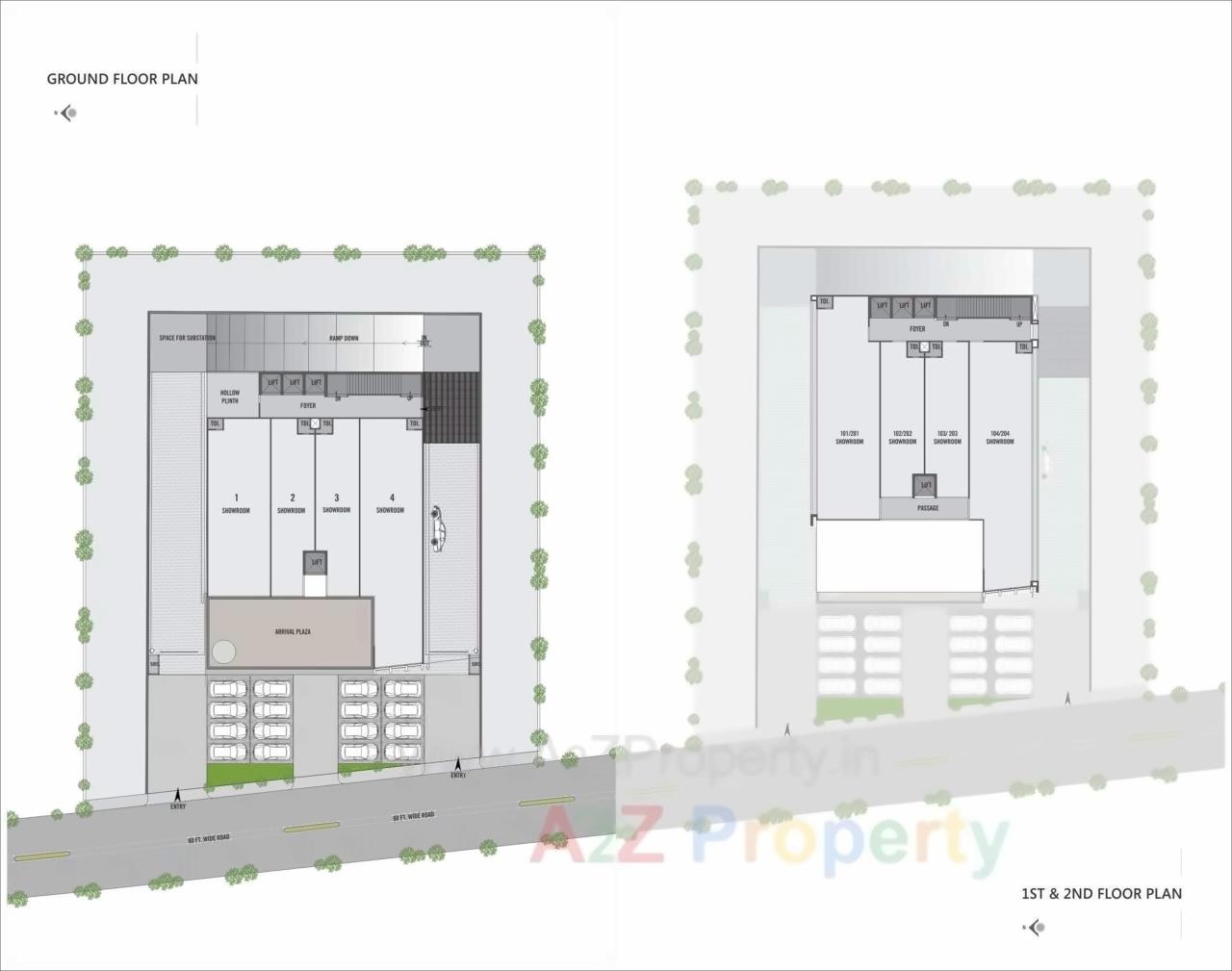 Layout of real estate project Ocean Blue located at Chadavad, Ahmedabad, Gujarat